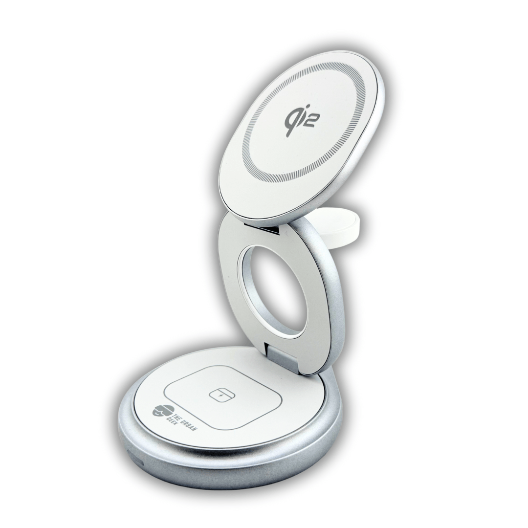 The Urban Geek FlexOrb – Qi2 swivel 3-in-1 wireless charger - TheUrbanGeek