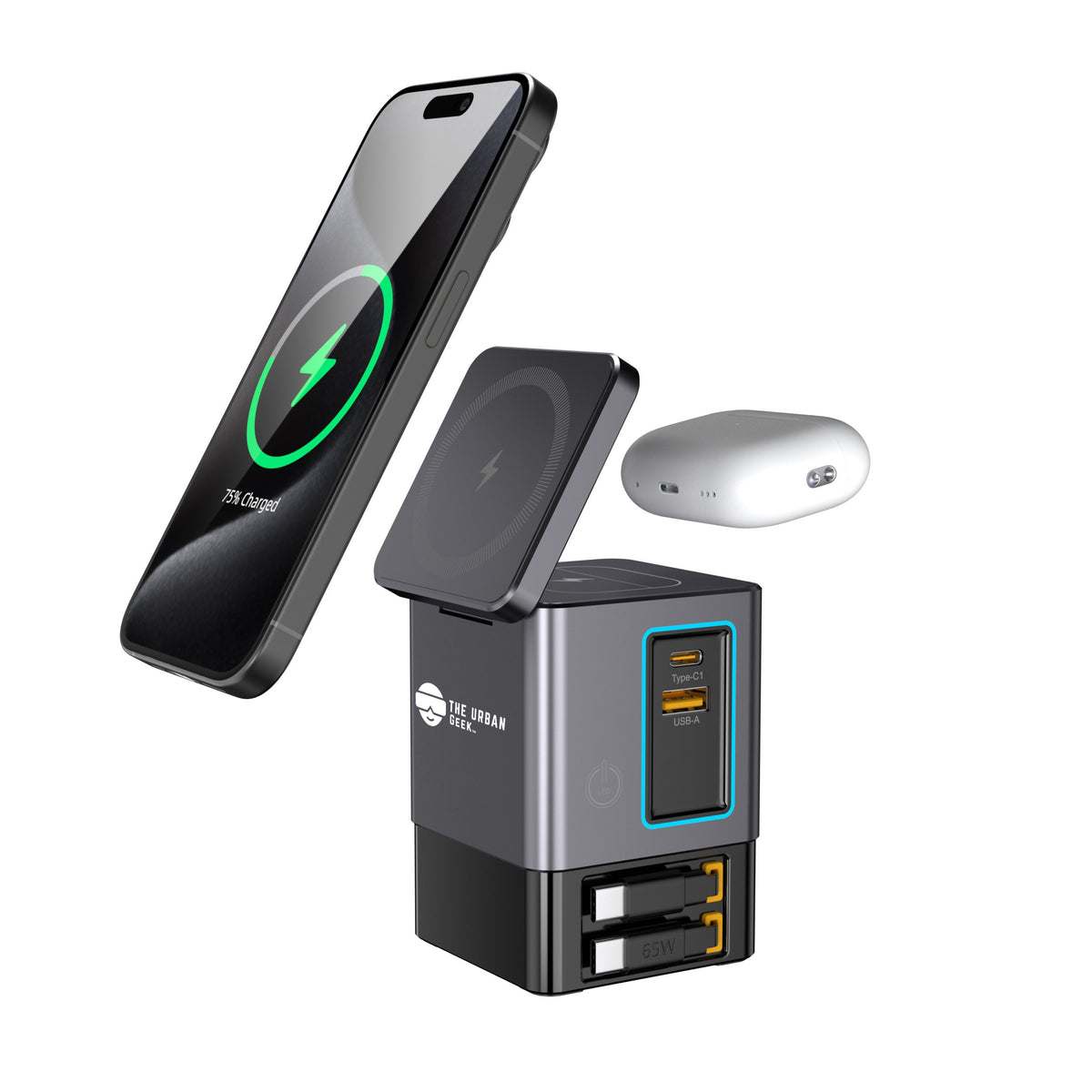 FlexHub – 105W 6-in-1 Wireless Charging Station for Multiple Devices