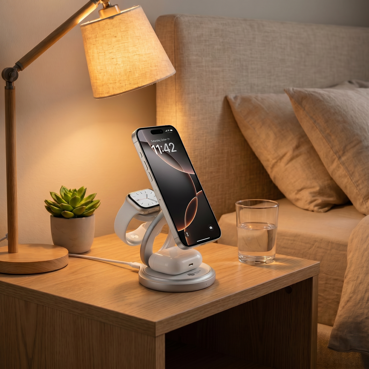 FlexOrb – Qi2 25W Swivel 3-in-1 Wireless Charger