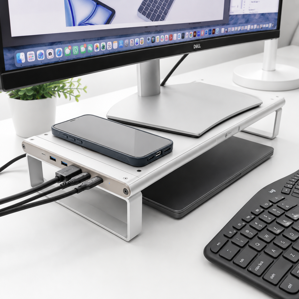 FlexRise 6-in-1 Monitor Riser Docking Station