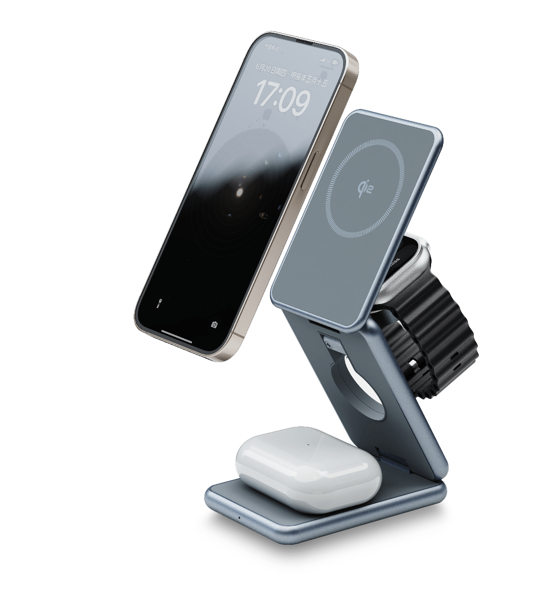 FlexCube Slim 3-in-1 Qi2 Wireless Charger for Samsung Galaxy