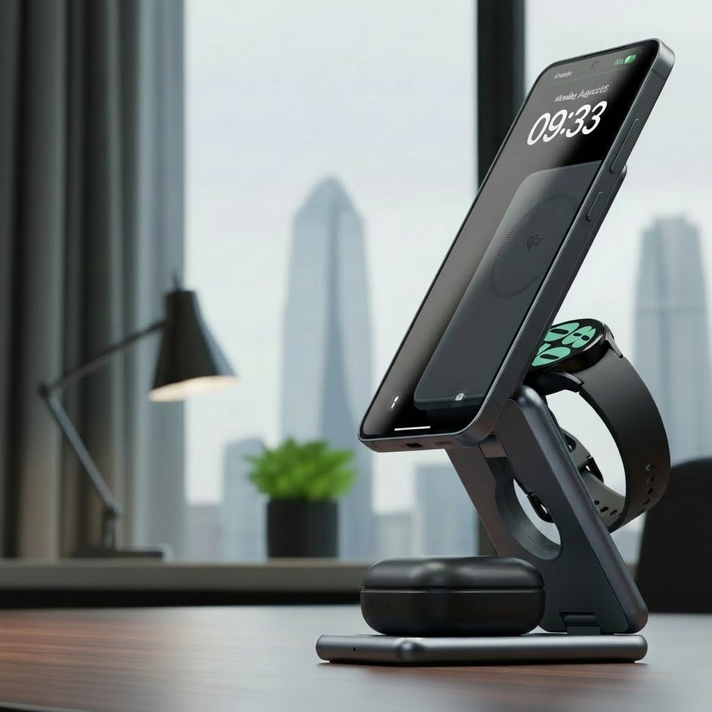 FlexCube Slim 3-in-1 Qi2 Wireless Charger for Samsung Galaxy