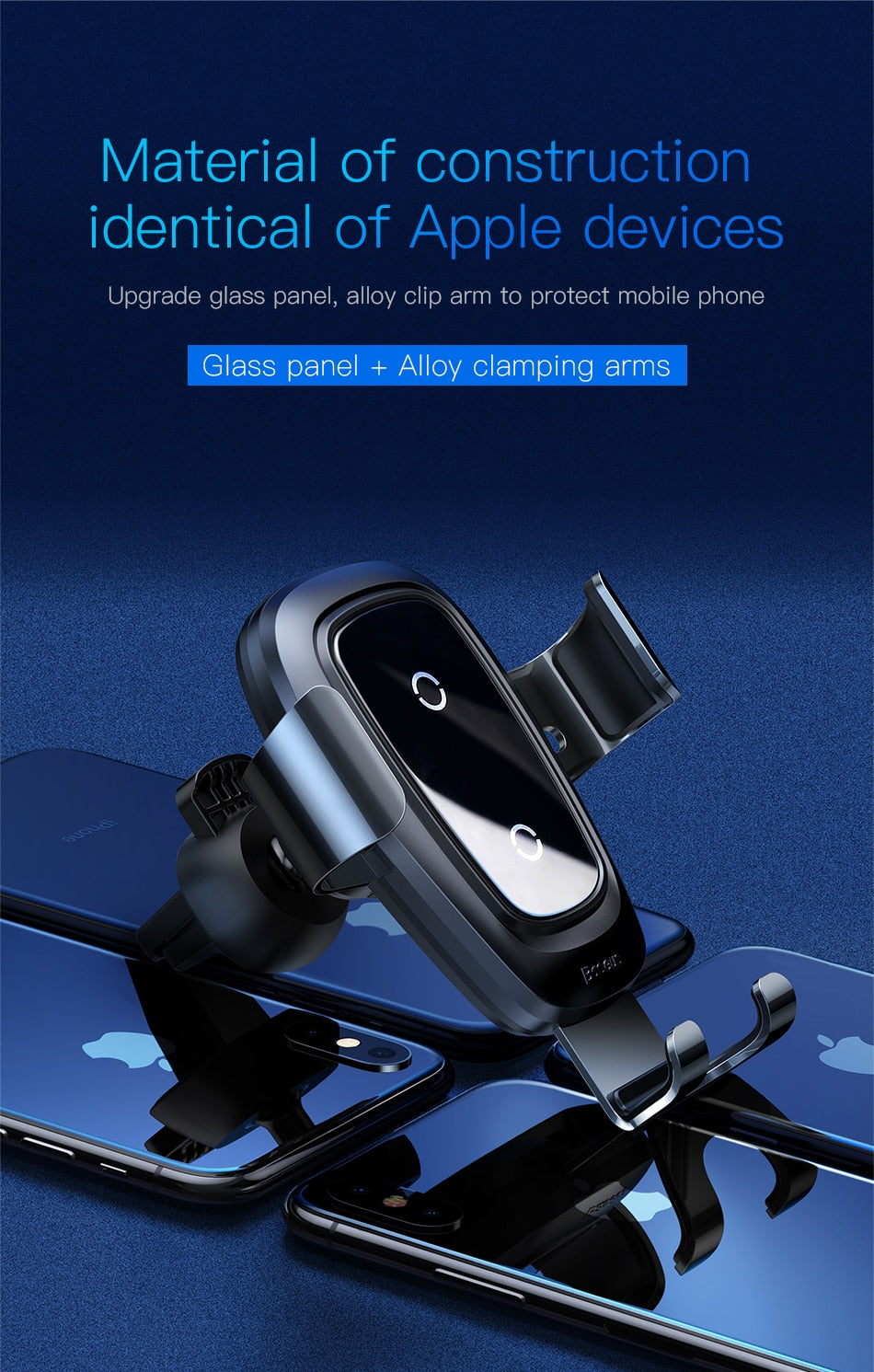 Qi Wireless Car Charging Air Vent Mount Phone Holder