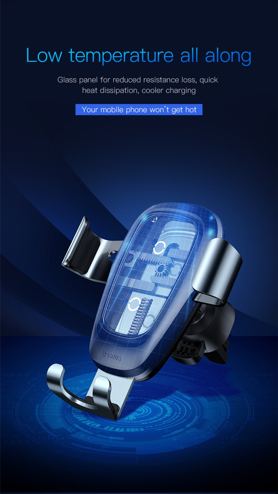 Qi Wireless Car Charging Air Vent Mount Phone Holder