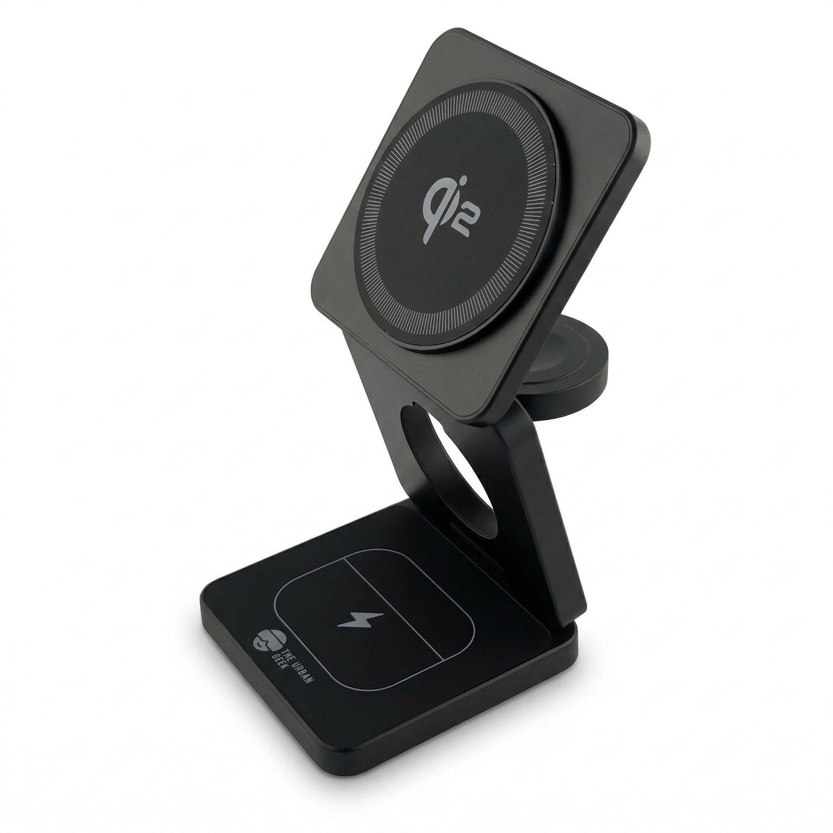 FlexCube Lightweight Qi2 3-in-1 travel wireless charger - Black - The Urban Geek