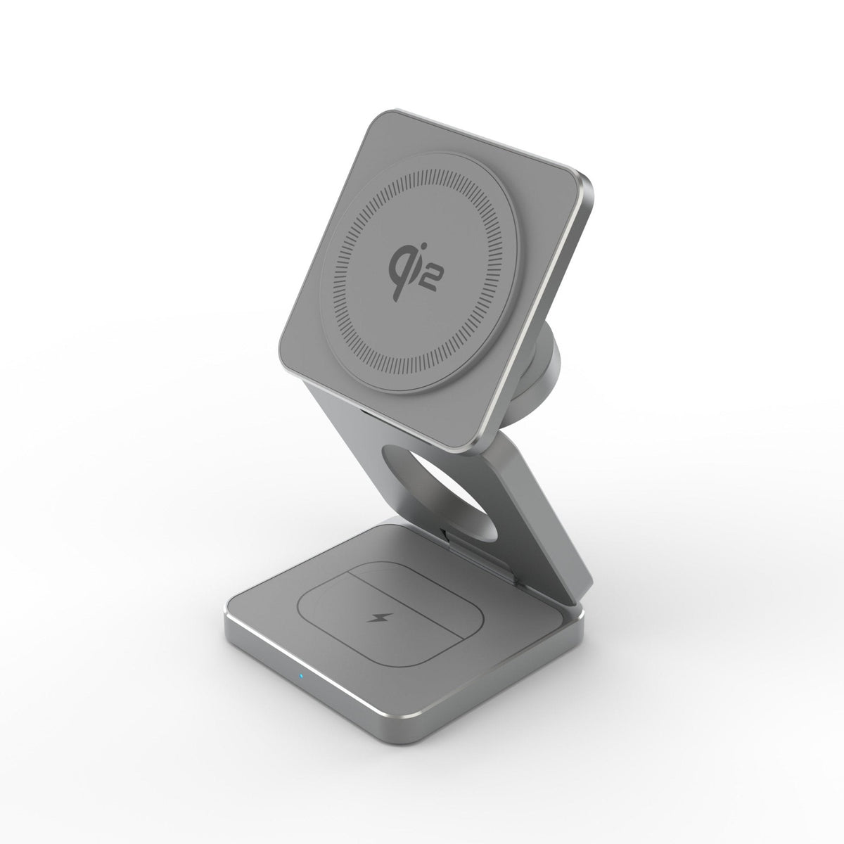 FlexCube Lightweight Qi2 3-in-1 travel wireless charger - Gray - The Urban Geek